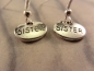 Preview: Schwester Ohrringe Vintage Optik Sister Geschenk